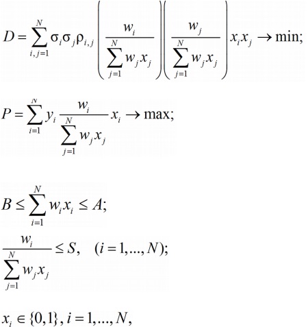 формула нелинейной двукритериальной бинарной оптимизации