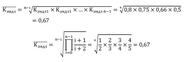 формула коэффициенты замедления для разных пар амортизационных отчислений