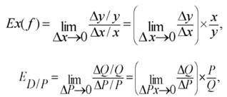 формула эластичности переменной