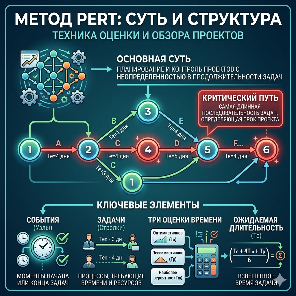 Метод PERT - схема
