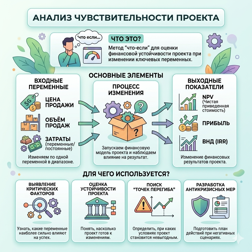 Анализ чувствительности проекта - схема
