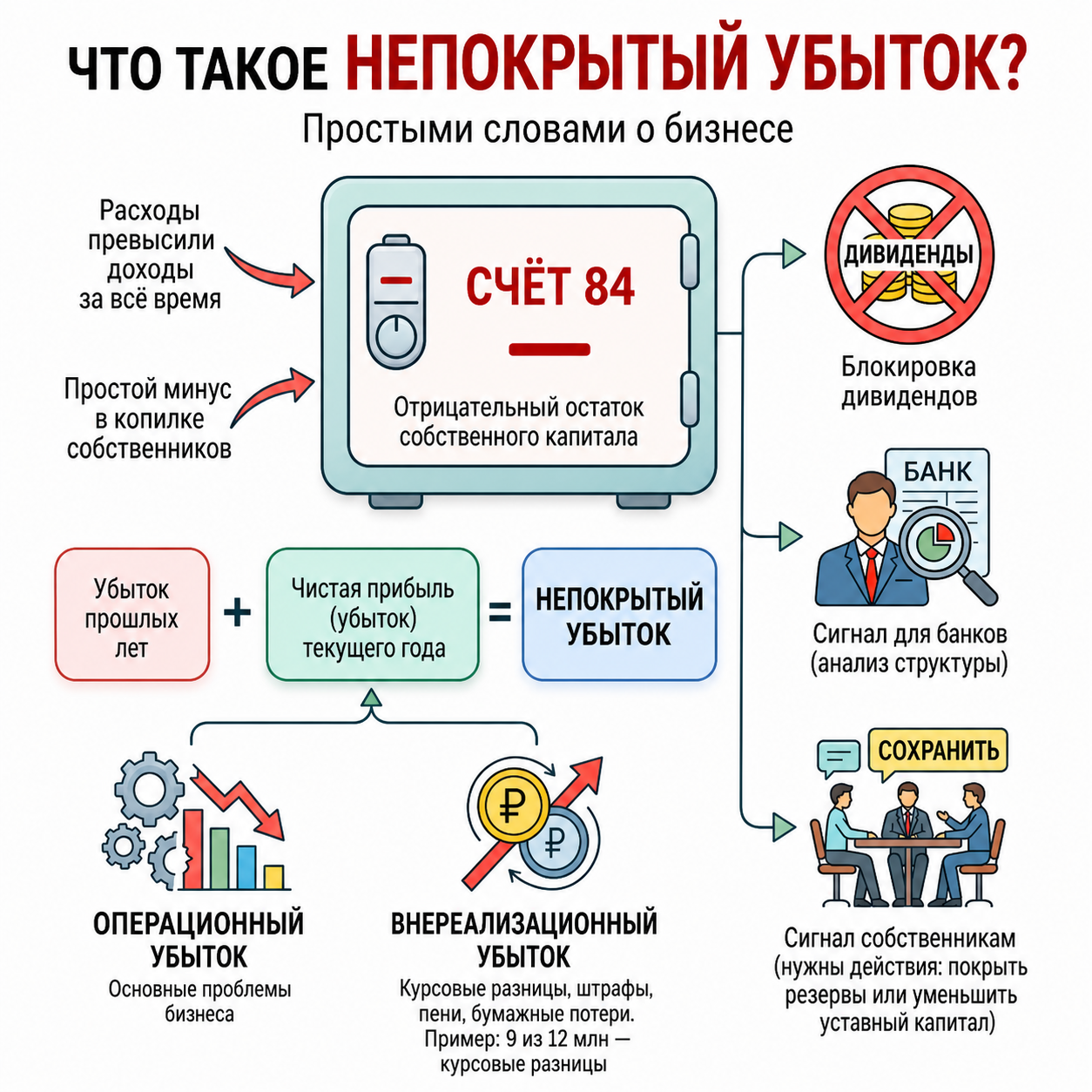 Непокрытый убыток - схема
