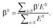 Формула коэффициент β