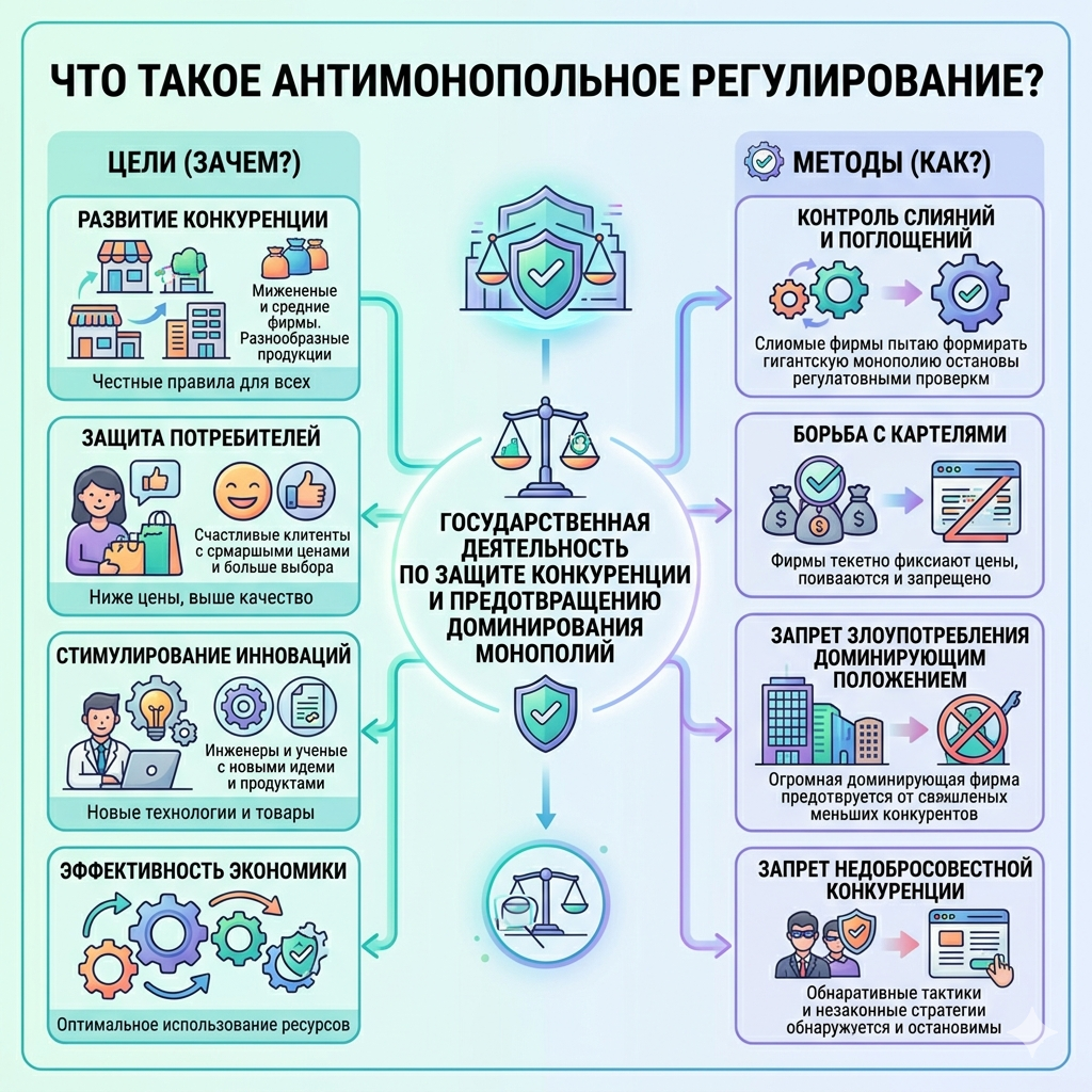 Антимонопольное регулирование - схема